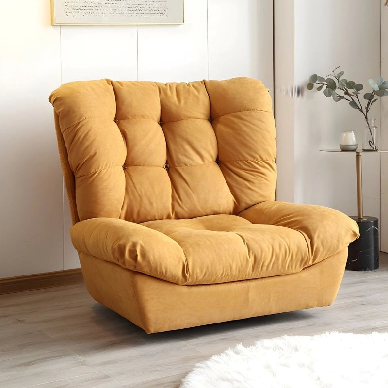 Tufted velvet chair image with lounge room chair and armchairs for living room, suede-finish fabric