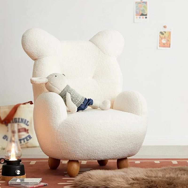 Rounded arms and legs accent image comfort chair one seater sofa chair