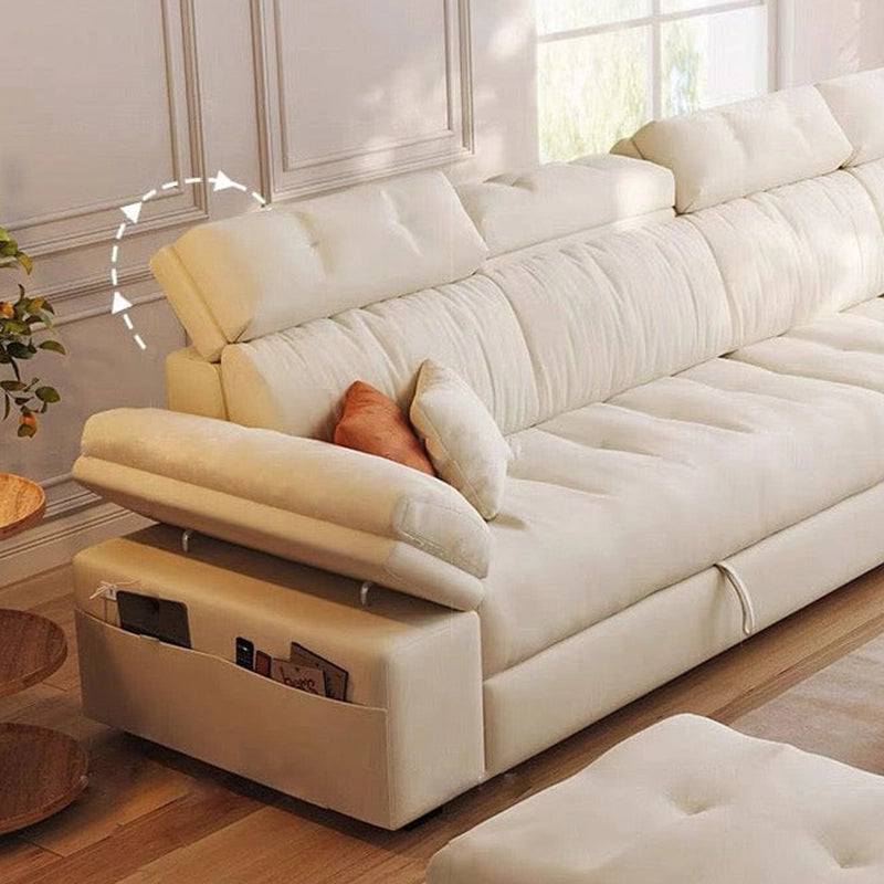 Adjustable headrests on right-chaise sofa – sofa bed couch, sleeper sofa