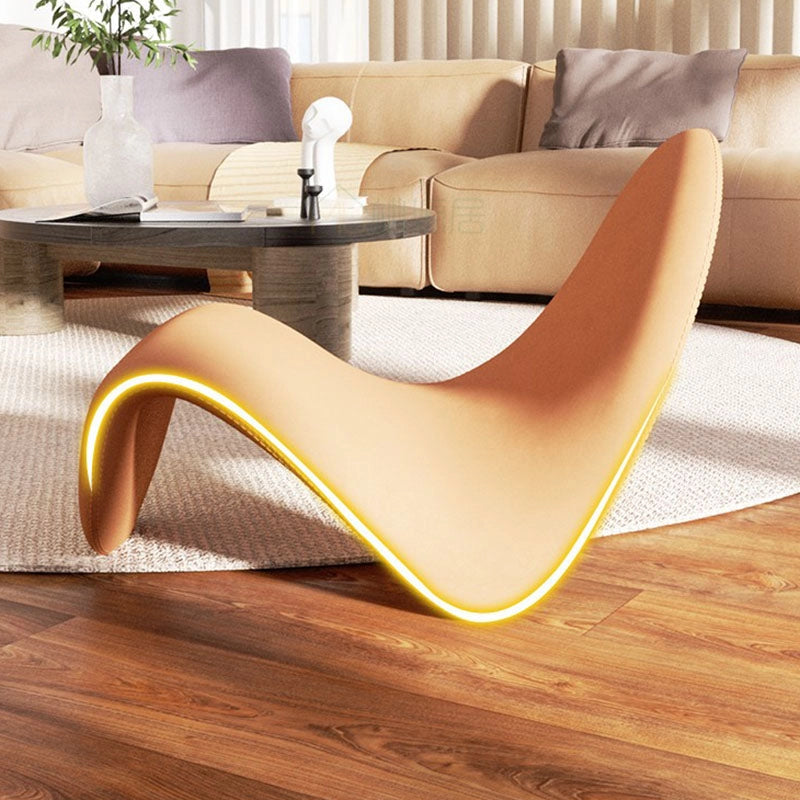 Sculptural seat silhouette showing one seater sofa chair, rounded chair, terracotta variant