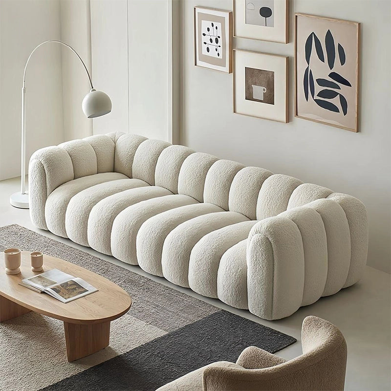 Deep tufted seat detail – living room couch, set of sofa, sculptural form