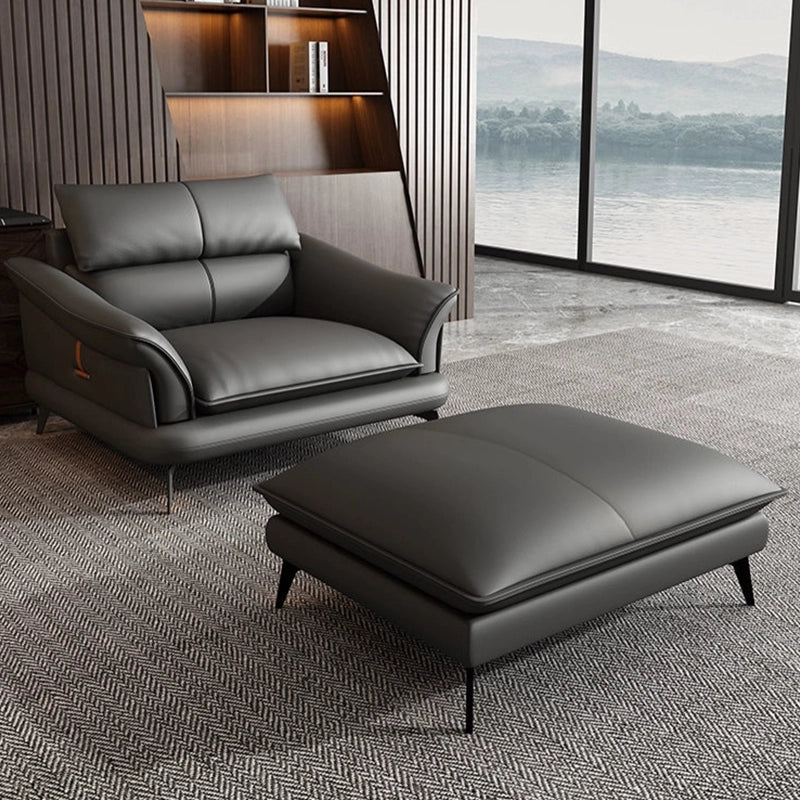 Bold designer chair profile + single chair + sofa armchair + leather finish