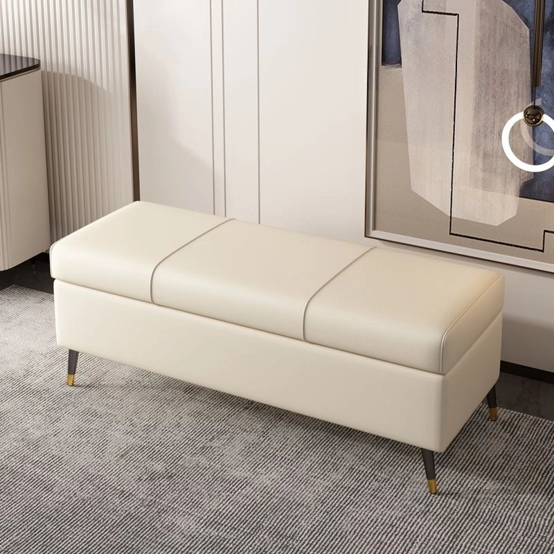 This rectangular 2 seater bench combines functionality with modern design.