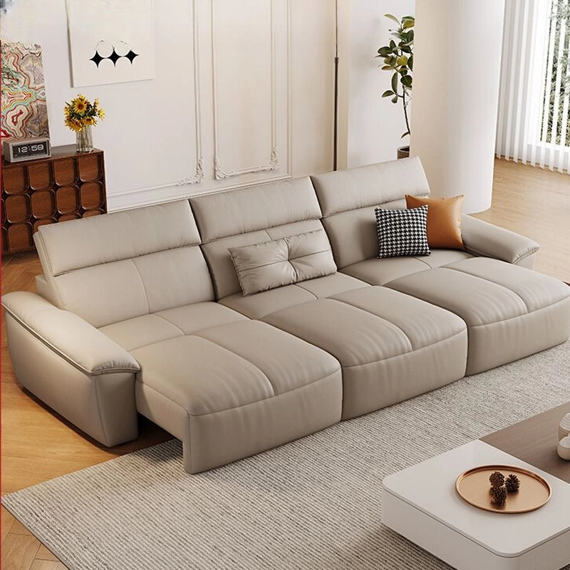 Thane Sofacumbed featuring beige leatherette finish, 3 seater sofa cum bed design, convertible sofa bed functionality and modern sleeper sofa comfort