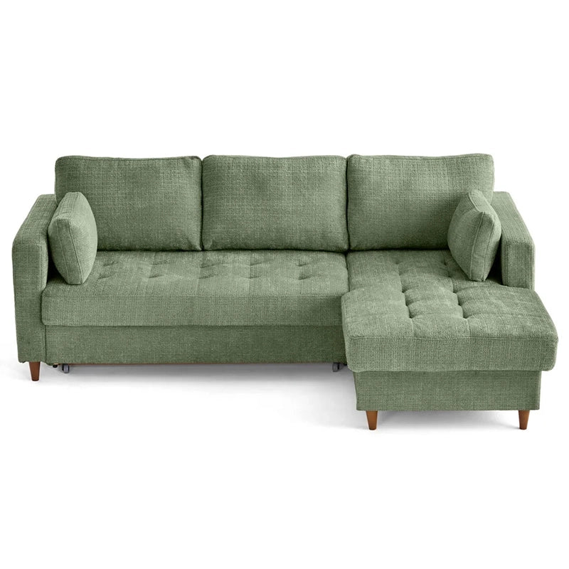 Top view of Flare storage sofa cum bed with sofa cumm bed functionality, convertible sofa bed mechanism and hidden chaise storage compartment