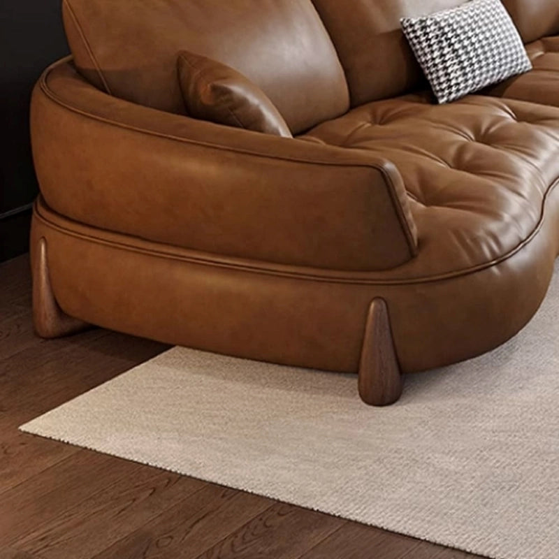 Right side view of Satet luxury sofa set featuring designer couch aesthetics, leather sofa set upholstery, 3 seater sofa comfort, modern sofa styling and solid wooden legs