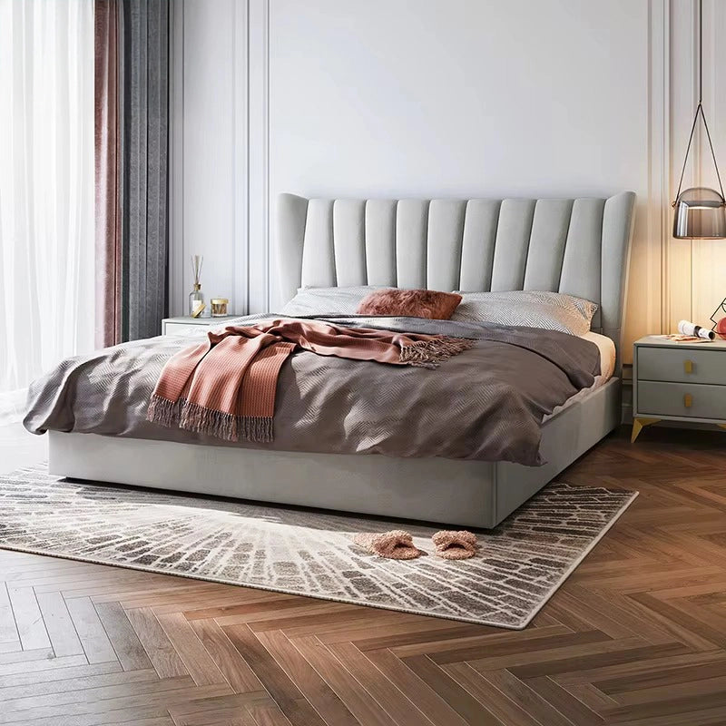 Dawn upholstered bed with optional hydraulic storage bed functionality, bed with storage compartment and queen size bed design for modern homes