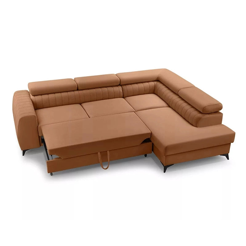 Meadow sofa cum bed design fully extended into sleeping position showing pull out sofa bed and convertible sofa bed functionality