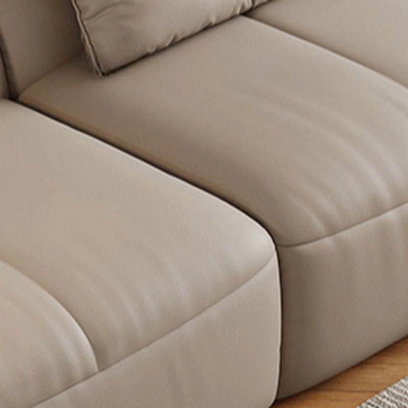 Thane Sofacumbed featuring plush pillow-top armrests, modern sofa beds design, beige leatherette finish, sleeper sofa comfort and smooth sofa to bed conversion
