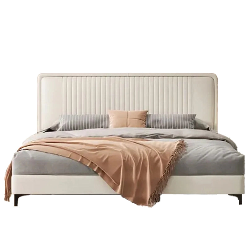 Bed cot with storage featuring Lace king size upholstered bed, modern bed frame styling, channel tufted headboard and elegant master bedroom design size appeal