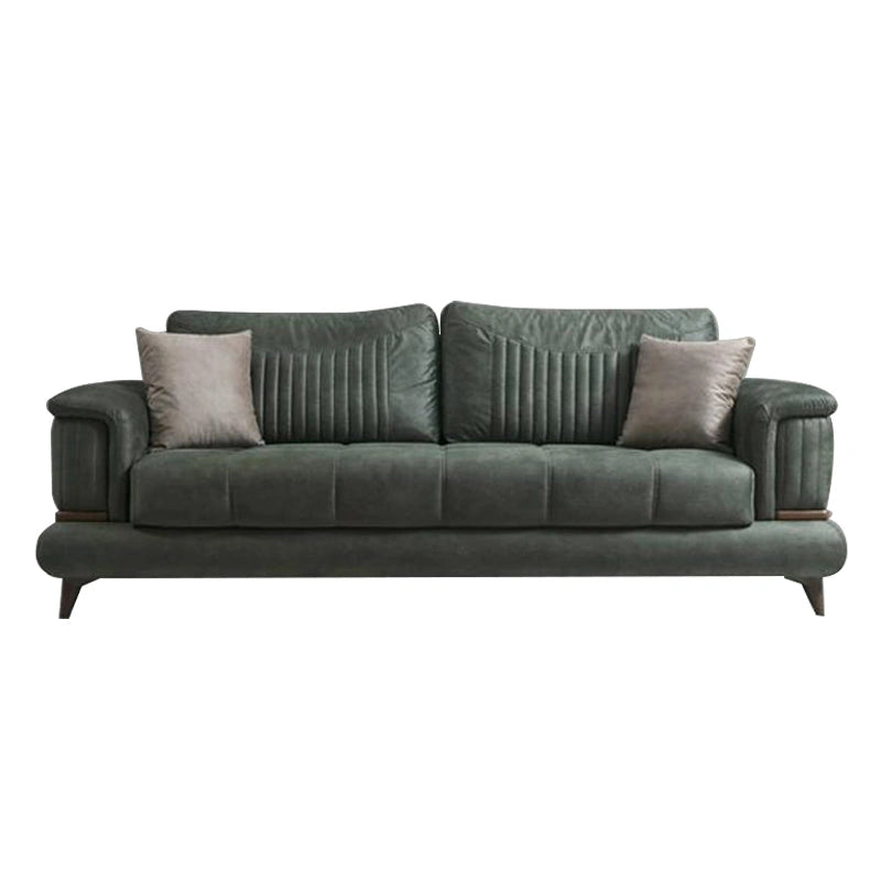 Forest green Lyric L shape sofa set with premium Nova fabric, luxury corner sofa design, deep seating and modern living room comfort