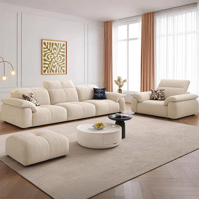 Pillow arm detail view of Sahara sofacumbed with electric sofa bed functionality, motorised sofa bed operation and plush comfort design
