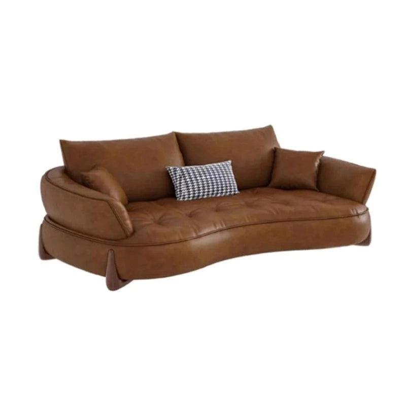 Hero product view of Satet leather sofa set featuring premium leather couch upholstery, luxury sofa set comfort, designer couch styling, modern sofa aesthetics, living room sofa elegance and sculptural organic design