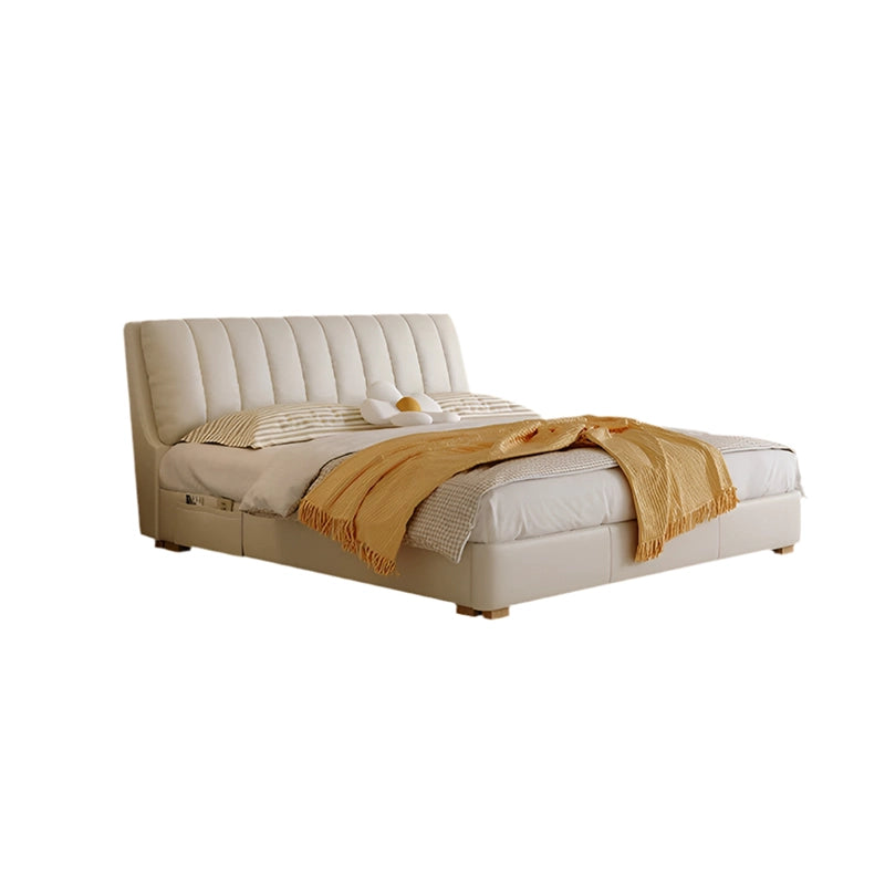 Hathor upholstered bed with king size bed dimensions, storage drawers, modern bed frame design and sophisticated master bedroom styling