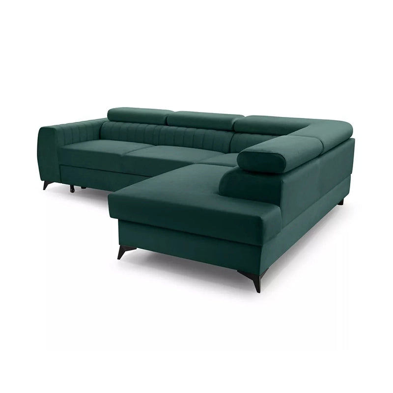 Corner view of Meadow sofa cumm bed with convertible sofa bed features and L shape sofa cum bed configuration