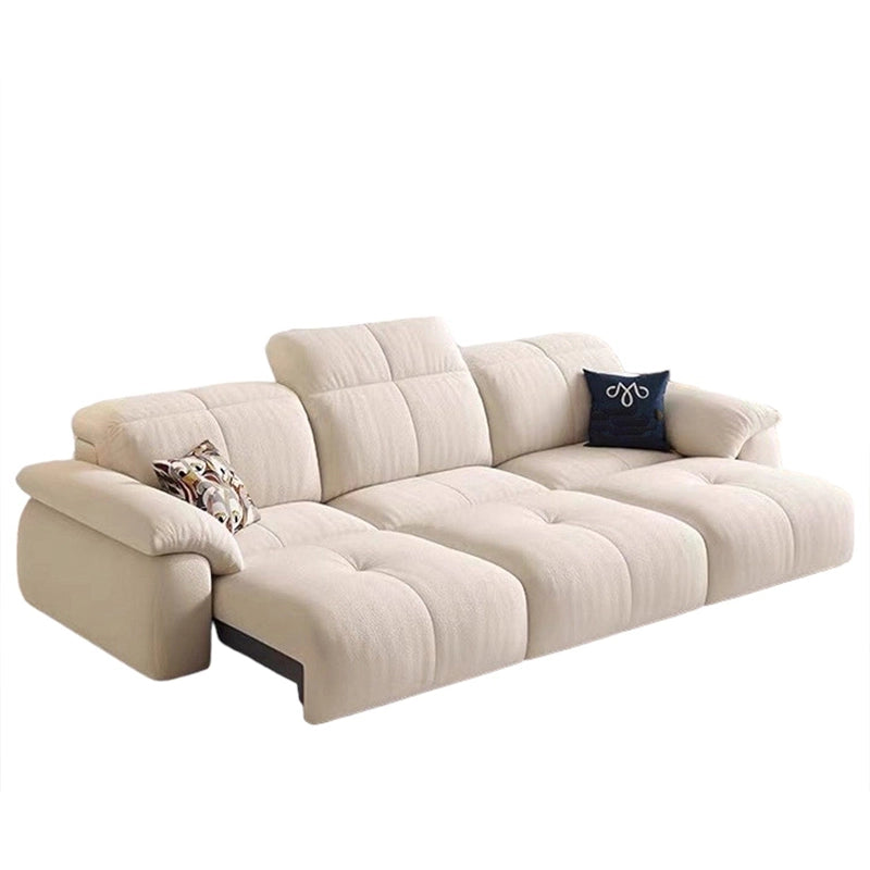 Right side profile view of Sahara sofa cum bed featuring couch bed practicality, electric recliner sofa bed technology and low profile silhouette