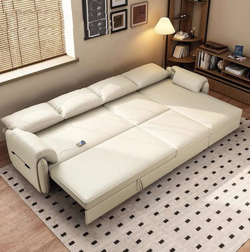 Extended sleeper view of Merinor sofa beds collection with convertible sofa bed functionality and pull out sofa bed convenience