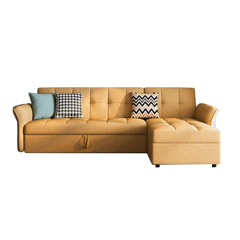 Hero view of sofa cum bed combining sofa cumm bed comfort, storage chaise functionality, pull out sofa bed convenience, sofacumbed versatility and modern compact-home appeal
