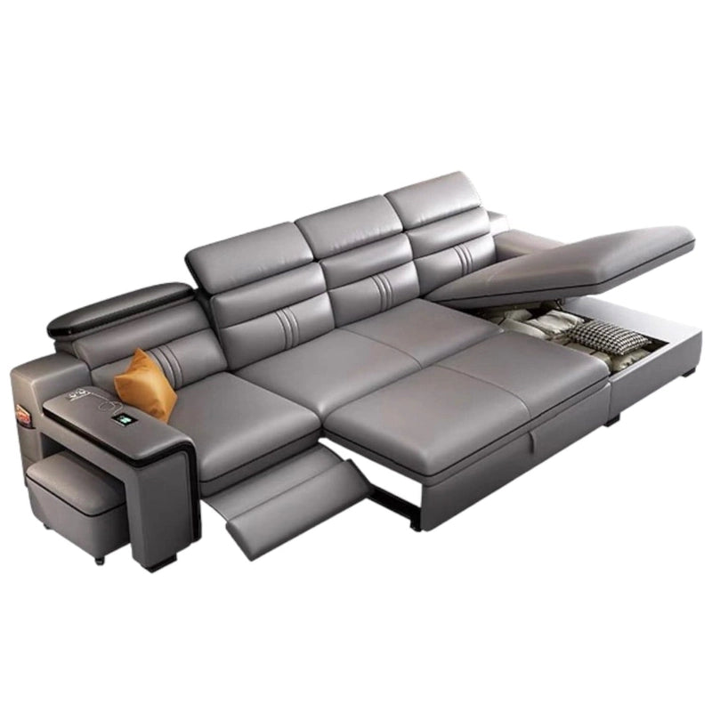 With its boxy silhouette, tall back and concealed legs, the Cyris Sofa Cumm Bed works as a space-saving sofacumbed and couch bed for compact homes, Airbnb stays and micro-living spaces.
