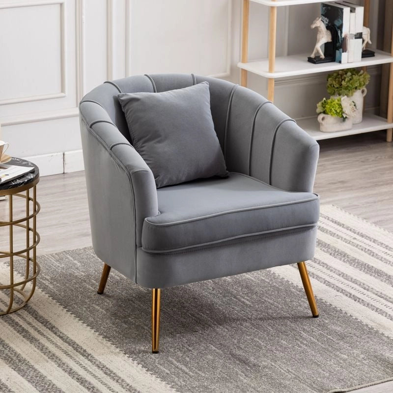 The vertical channel stitching gives it an upscale designer touch, while the compact size makes it ideal for accent zones or small-space interiors