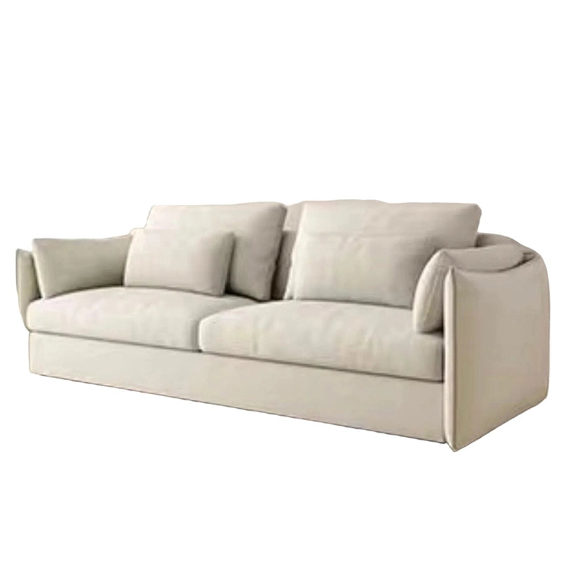The sleeper sofa unfolds into a double bed with integrated metal support, ideal for guest use or everyday lounging.