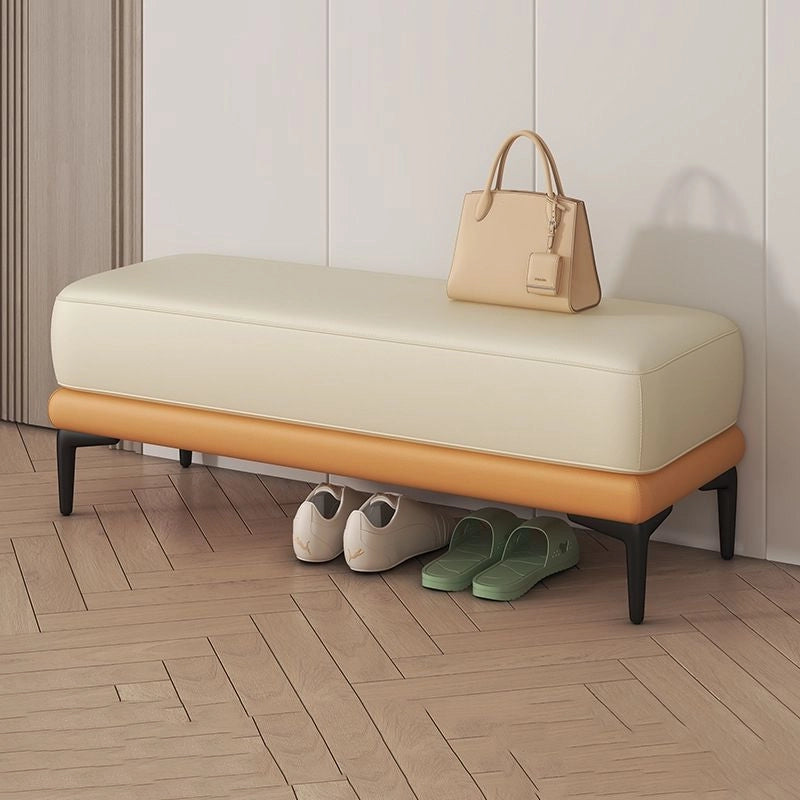 Whether you're styling a hallway or finishing a modern bedroom, this storage bench ottoman is a smart, space-efficient option.