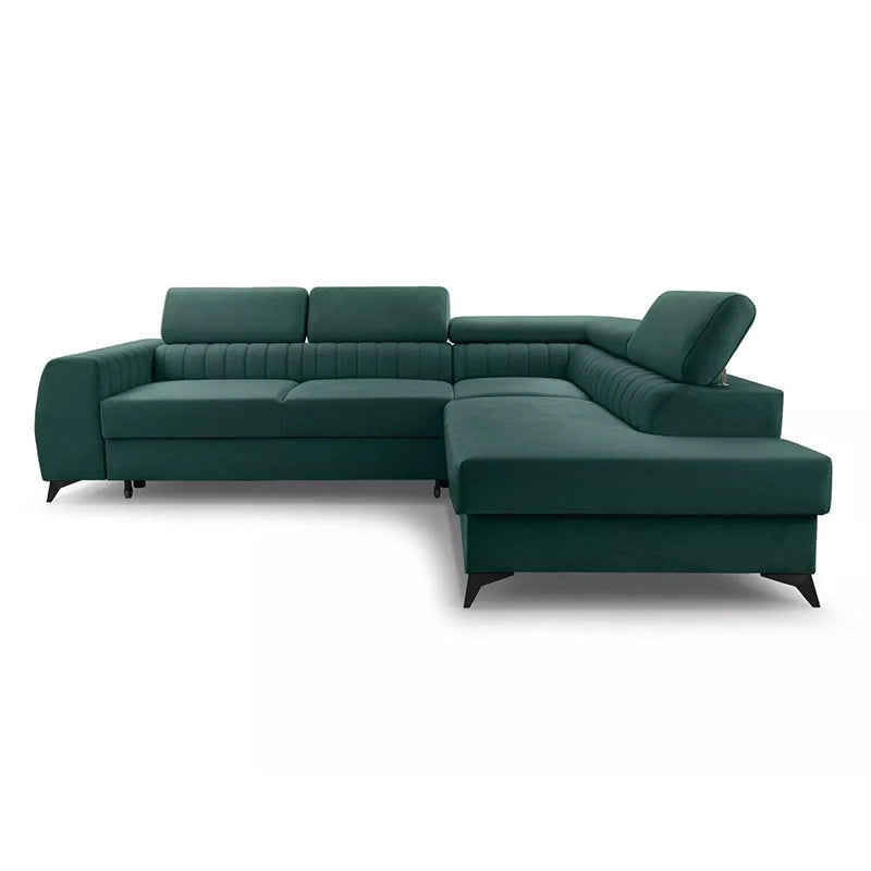 Black metal leg detail of Meadow convertible sofa bed featuring sofa bed durability and modern sofacumbed styling