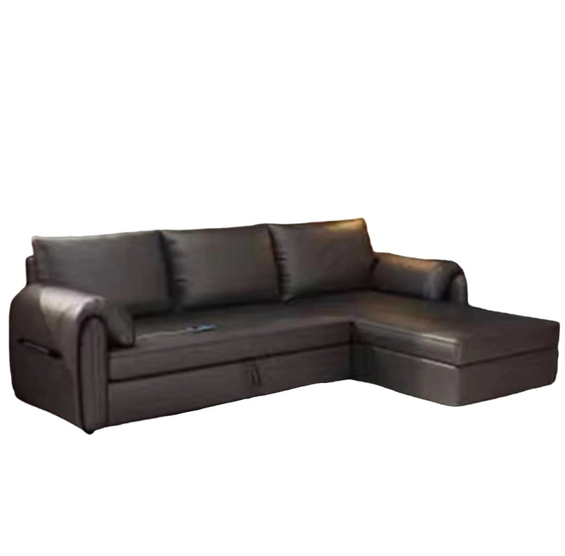 Corner view of Merinor L shape sofa cum bed with sofa cumm bed comfort and pull out sofa bed mechanism for guest accommodation