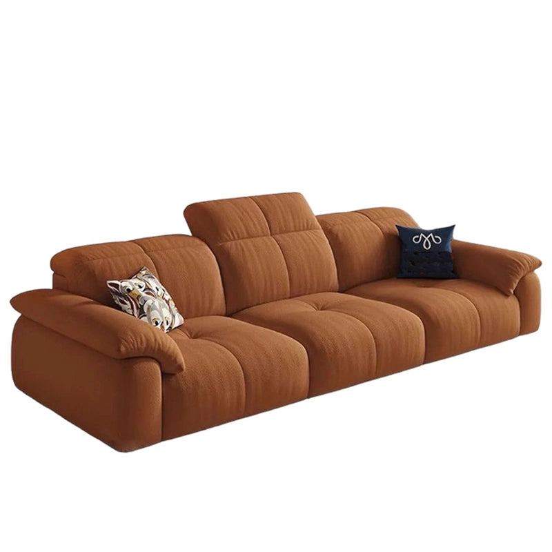 Lounger configuration view of Sahara sofacumbed with couch bed versatility, motorised sofa bed technology and plush deep cushioned seating