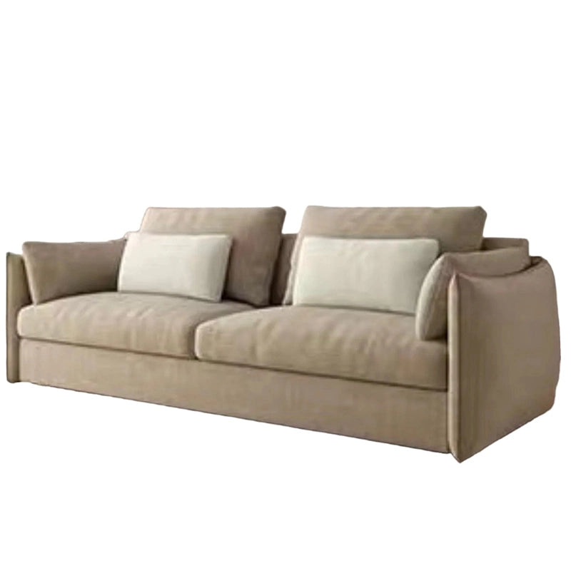 Hero angle view of Toris olive green sofa cum bed combining sofacumbed versatility, sleeper sofa comfort, breathable woven fabric upholstery, fold out couch bed functionality and modern contemporary styling for urban homes