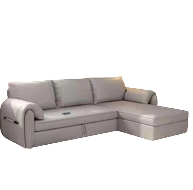 Hidden storage detail view of Merinor storage sofa cum bed featuring ottoman sofa bed functionality and space-saving convenience