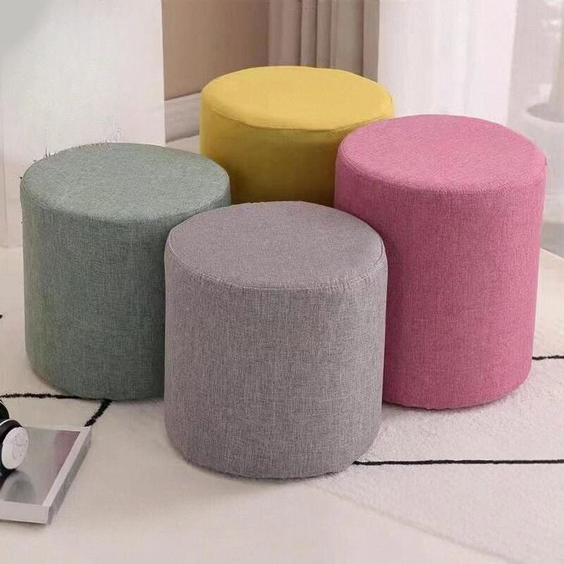 Upholstered in a vibrant Nova fabric collection, this pouf seat makes a stylish pouffe chair or casual footrest in modern homes.