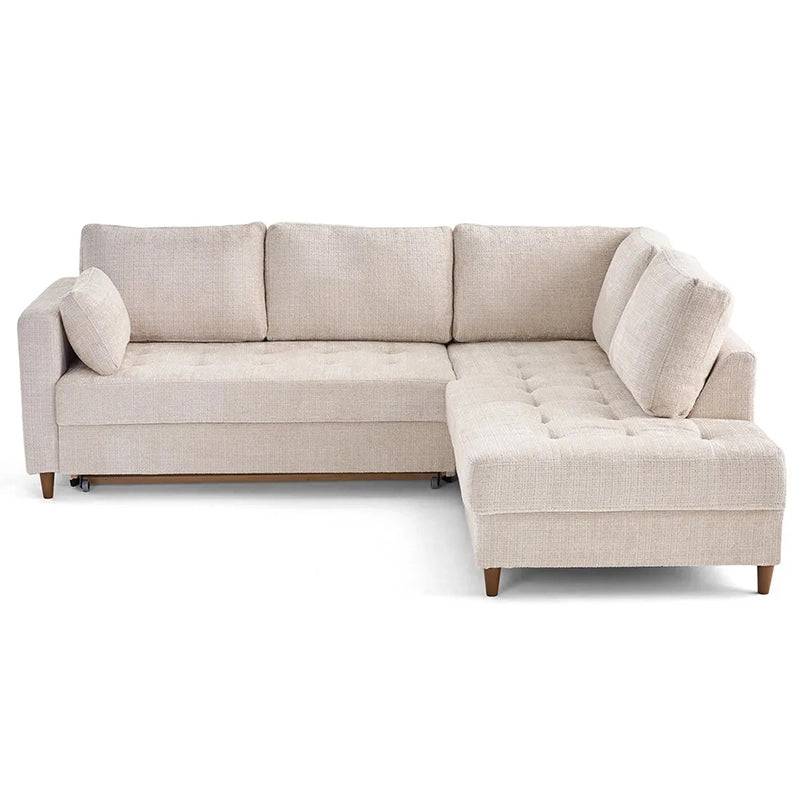 Front view of Flare couch bed and sofa cum bed showcasing convertible sofa bed technology and modern L shape configuration