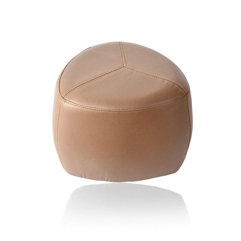 Minimalist pouffe stool on carpet – footstool, footstools and ottomans – beige tone