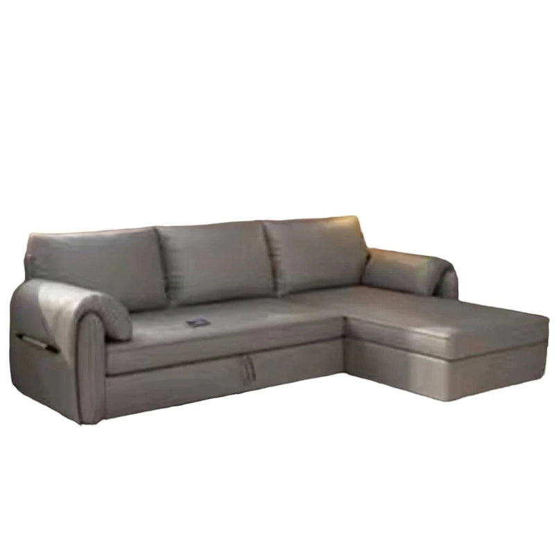 Its modern rolled arms, plush seating, and neutral cream tone make it a perfect sofa cum bed design choice for studio apartments, compact homes, or Airbnb setups.