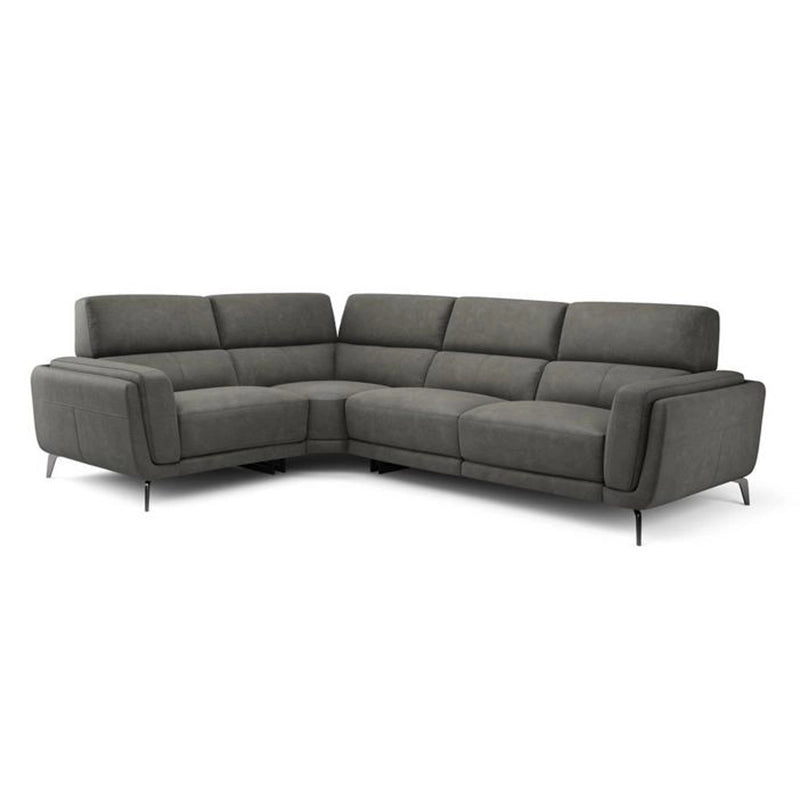 Deep-seating mocha brown couch with designable sofa set and fabric sofa features - 2+Corner+1