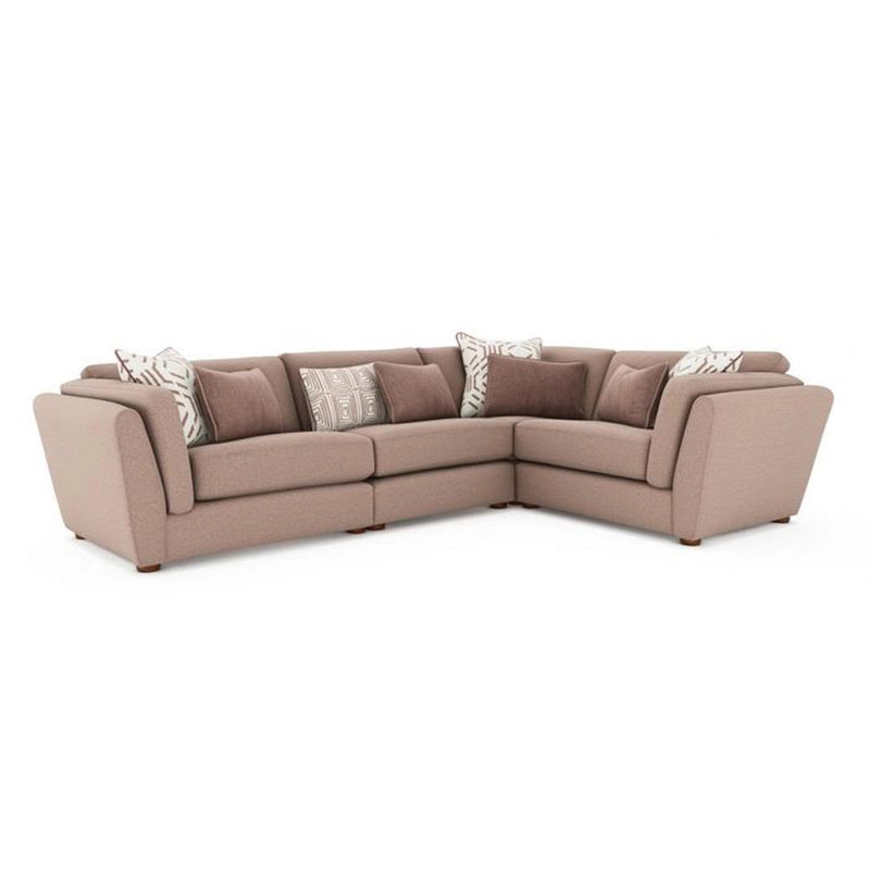 Dusky rose corner sofa with 4 seater configuration – design a sofa + fabric sofa