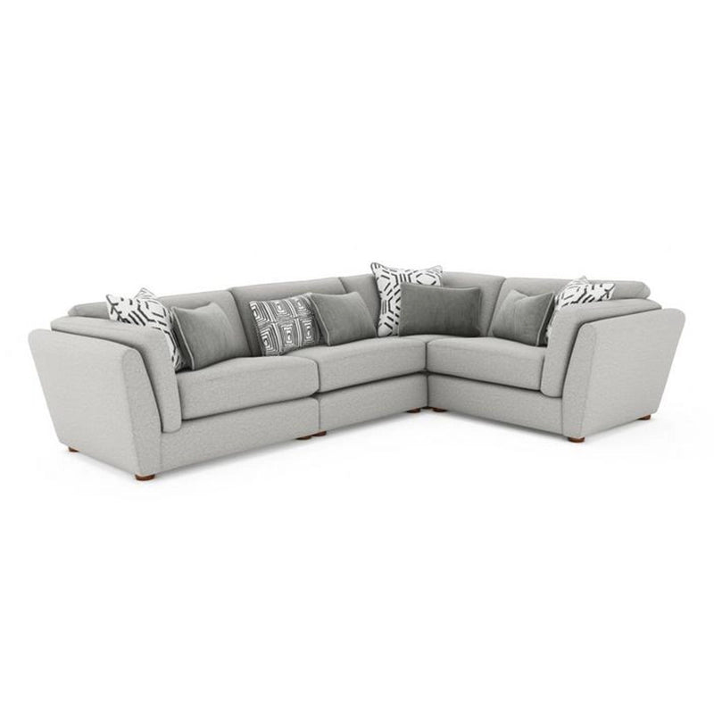 Cupid L Shape Sofa Set with textured fabric finish, plush seating and modern sofa design