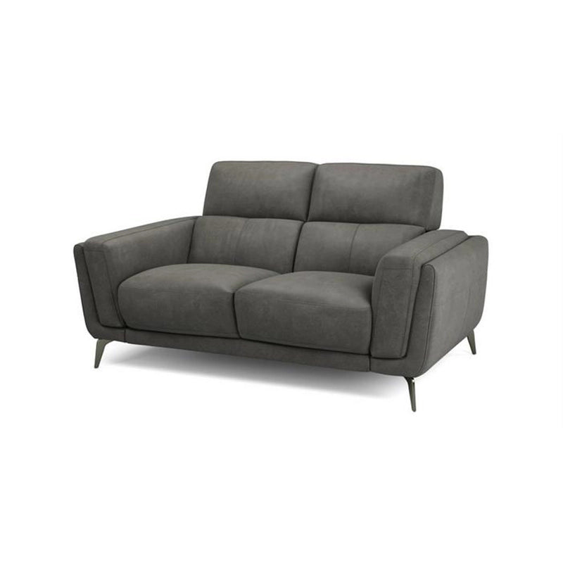 Designed in a clean contemporary sofa design style, each stylish sofa features plush segmented cushions, tapered metal legs, and comes in warm neutral shades like beige, mocha brown, and grey