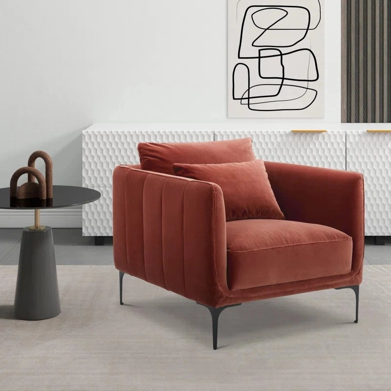 Designed to elevate your space, this velvet sofa set is perfect for both minimalist homes and contemporary interiors - 1 seater