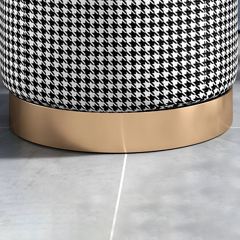 Black-and-white houndstooth pouffe, ottomans and benches, ottoman