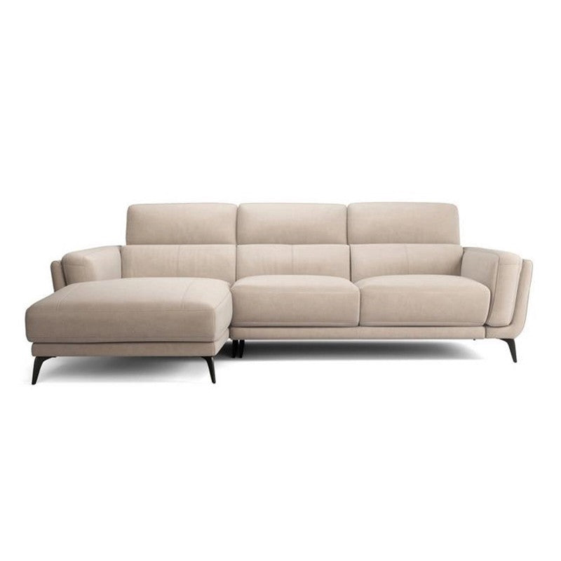 Beige L Shape Sofa Set with corner sofa layout, modern lounge sofa comfort, sectional seating and stylish living room appeal on a white background