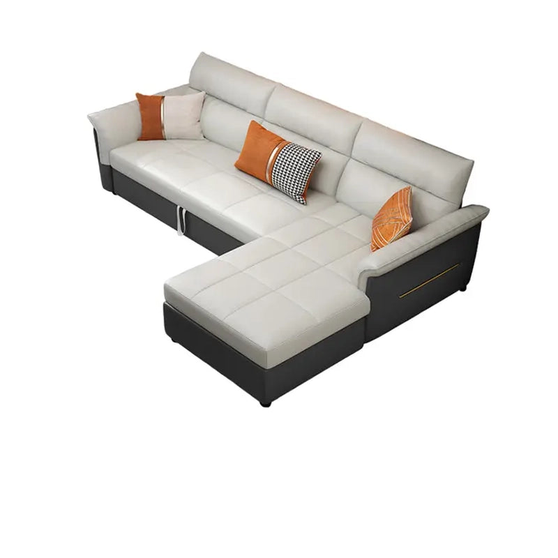 Pull-out bed in use – convertible sofa bed, sofa cum bed design, 3-seater layout
