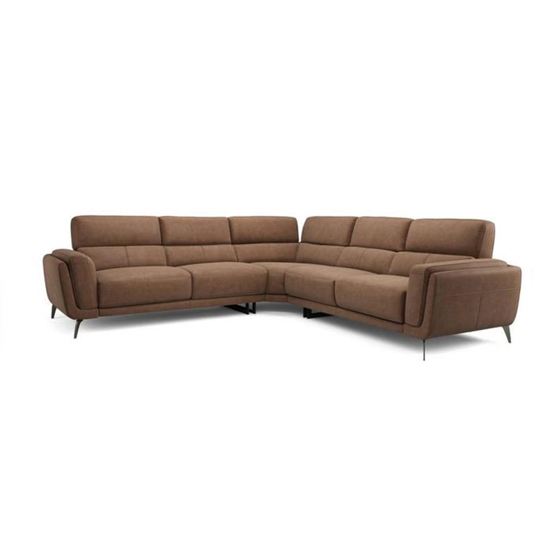 Raised on matte black tapered legs, the couch offers visual lightness and easy floor access - 2+corner+2