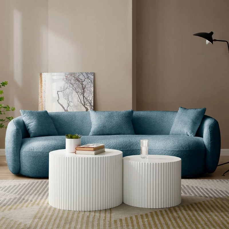 Plush backrest in espresso, fabric couch and designer sofa design, sculptural profile