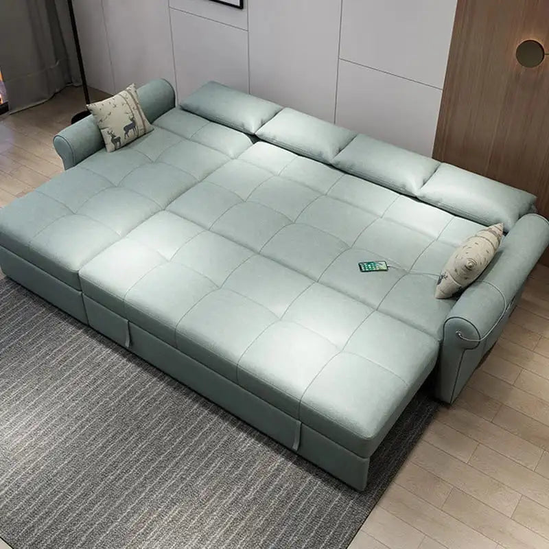 Crafted with a durable Neem Wood frame and 18 mm engineered plywood, this Katona sofacumbed offers lasting strength, while 32-density foam and pocketed springs provide balanced sofa bed comfort.