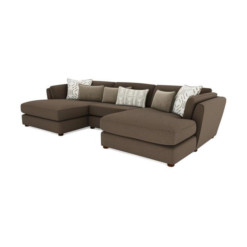 Mocha brown modern couch with low legs – contemporary sofa design + corner sofa set - U Shaped sofa