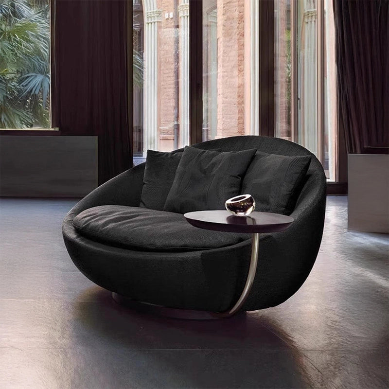 Oversized form in black fabric + chair for sofa + one seater sofa chair