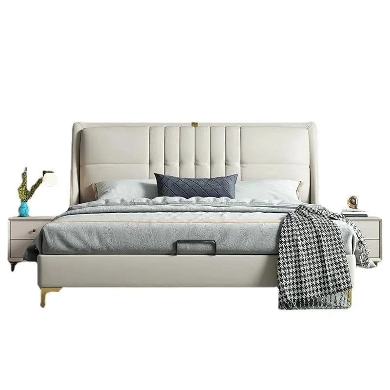 Custom upholstered bedcot Farima modern bed design with hydraulic storage