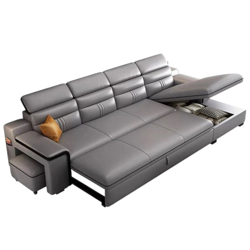 This sofa cum bed design balances elegance and practicality, while the sleeper sofa format ensures guest-ready flexibility.
